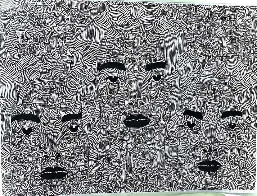 FINDING PEACE- LINE ART